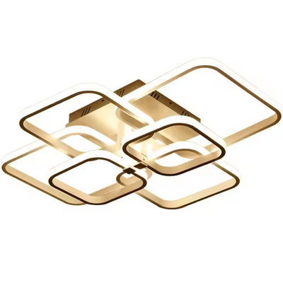 Remote Control Modern American Style Six Head Rectangular LED Study Acrylic Ceiling Light 2-