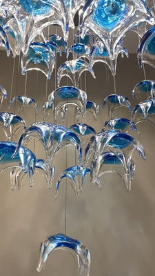 Glaze Art Ocean Theme Glass Starfish  Chandelier Creative Decorative Chandelier