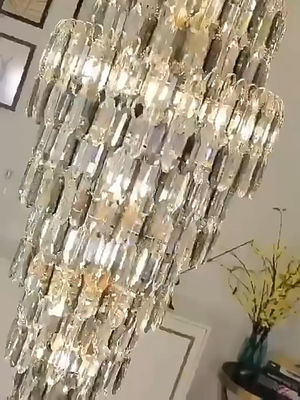 Custom Ceiling Lighting Pendant Lamp for Hotel Villa Staircase Home Decor Nordic Modern K9 Crystal Chandelier