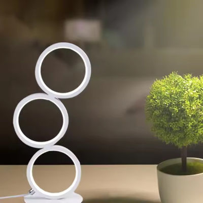 Three-ring elegant metal table lamp Modern dimmable aluminum table lamp