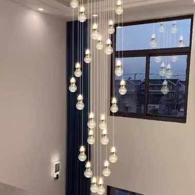 Modern Light Luxury Staircase Long Pendant Lamp 5KG Weight AC 110-240V Input Voltage Duplex Loft Design