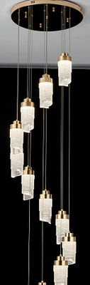 Custom LED Villa Hotel Staircase High Decor Lamp Modern Acrylic Chandelier Pendant Light 30000 Hours Lifespan