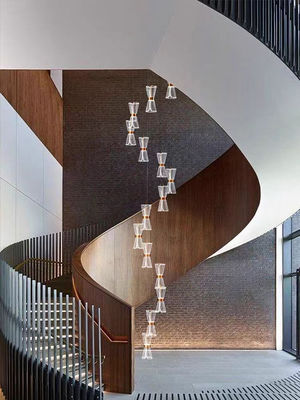 Modern Duplex Staircase Chandelier For Custom LOFT Apartment And Hotel Lobby Lighting
