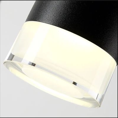 Staircase Rotating Chandelier Tapered Black LED Loft Apartment Tube Chandelier Long Chandelier