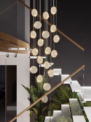 Luxury Hotel Lobby Decorative Gold Big Size Customized Modern Led Ceiling Chandelier