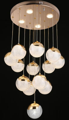 Duplex Loft Apartment Chandelier With Nordic Simple Ball Design And High Living Room
