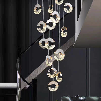 Modern Loft Chandelier Design C-type Acrylic Chandelier For Minimalist Ceiling Chandelier In Living Room Staircase Lighting