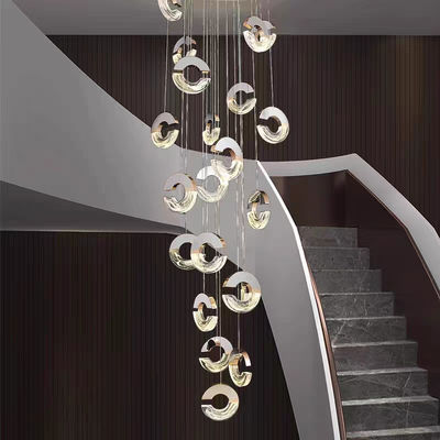 Modern Loft Chandelier Design C-type Acrylic Chandelier For Minimalist Ceiling Chandelier In Living Room Staircase Lighting