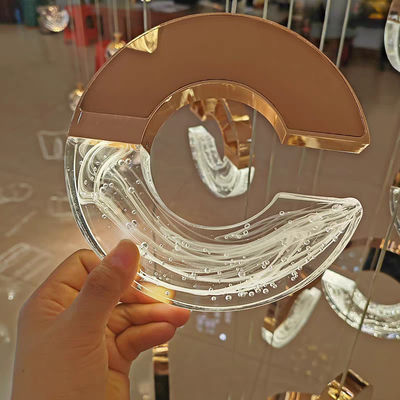 Modern Loft Chandelier Design C-type Acrylic Chandelier For Minimalist Ceiling Chandelier In Living Room Staircase Lighting