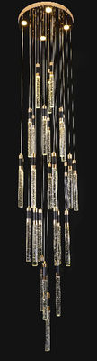 Simple Stairwell Long Crystal Column Chandelier High Ceiling Attic Residential Ceiling Staircase Branch Chandelier Lighting LED Chandelier
