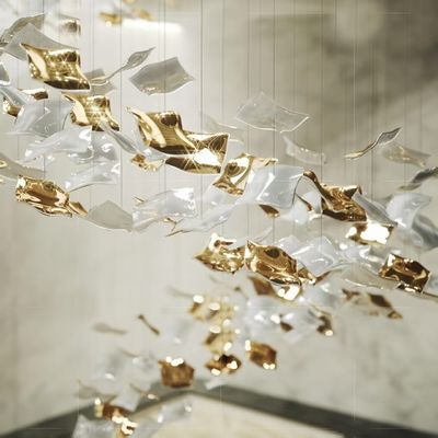 Custom-Made Large Foyer Chandelier Lighting Glass Art Design Banquet Light Crystal Chandelier