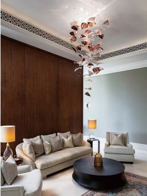 Custom-Made Large Foyer Chandelier Lighting Glass Art Design Banquet Light Crystal Chandelier