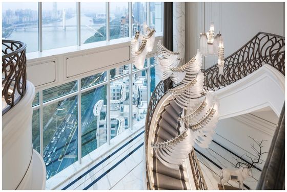 Hotel Lobby Chandelier Angel Wings Wings Artistic Modeling Villa Pick Empty Hall Duplex Staircase Lamps