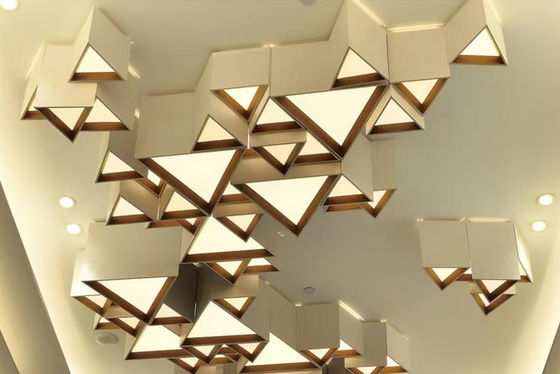 Non-Standard Custom Hotel Engineering Light Department Banquet Hall Combination Triangle Geometry LED Ceiling Light