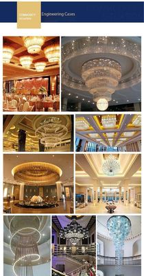 Decorative Light Ballroom Shopping Center Lighting Hotel Lobby Large Chandelier Luxury Ceiling Crystal Light