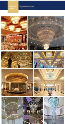 Led Ceiling Chandelier Luxury Art 1 Piece Glass Pendant Light Hand Blown Glass Chandelier Gold Crystal Hotel Villa Custom Modern