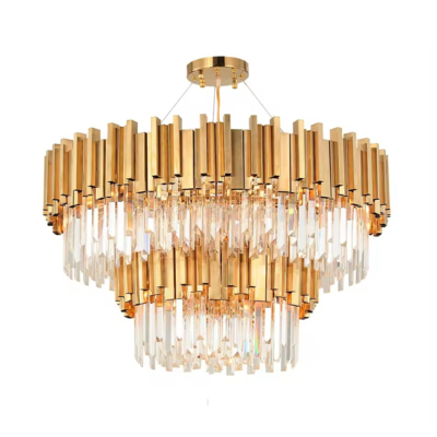 Gold Copper Brass Customizable Large Foyer Chandeliers For Any Space Style