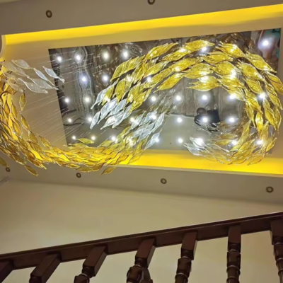 Non-standard Customized Glass Small Fish Hotel Lobby Lighting Sales Department Sand Table Chandelier