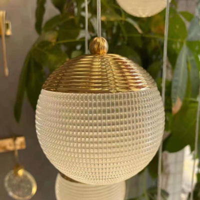 Gold Dimmable Acrylic Pendant Light Cristal Hanging Lighting Fixtures Modern Restaurant Chandelier