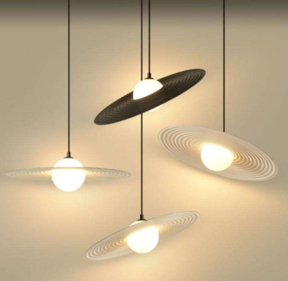 Modern Nordic Light Fixtures Pop Metal Lamp Home Decoration Fancy Pendant Lamp Simplicity Restaurant Flying Saucer Chandelier