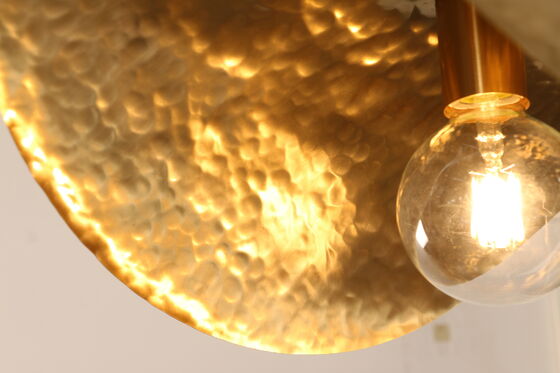 Hand Forged Metal French Large Brimmed Bowler Hat Chandelier Rugged Elegant Solid Metal Chandelier