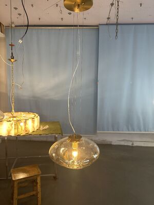 Modern Natural Marble Chandelier Luxury Natural Spanish Villa Living Room Lamp Post Restaurant Alabaster Pendant Lamp