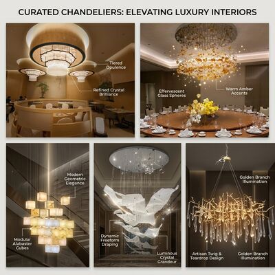 Bespoke Marble Multi-Layer Crystal Chandelier Custom Large Foyer Pendant Light Hotel Villa Club