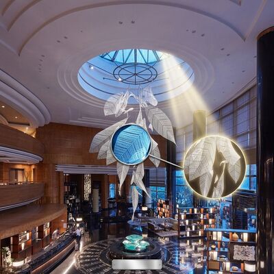 Crystal Tropical Leaf Branch Chandelier Luxury Contemporary Custom Pendant Lighting Organic Design Fixture