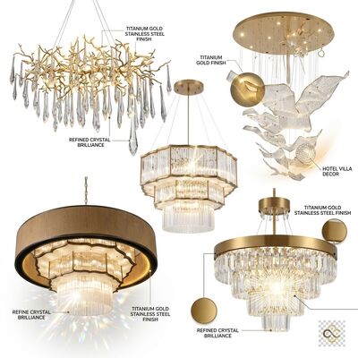 Modern Pendant Light Custom Made Golden Metal Body Adjustable Color Temperature 3000-6500K For Dining Room