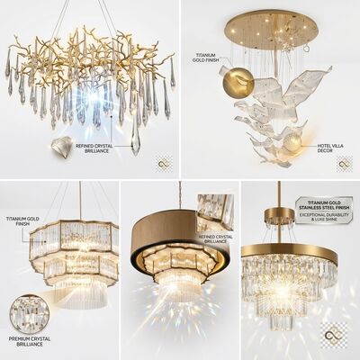 Commercial Pendant Light Custom Made Golden Metal Body Adjustable Color Temperature 3000-6500K For Office Space