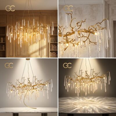 Resort Aluminum Louver Chandelier Weather Resistant Pendant Light Suitable For Seaside Villa Terrace Hotel