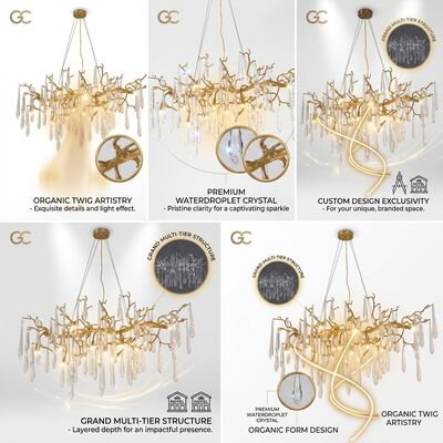 Luxury Club Statement Chandelier Sculptural Art Pendant Light Grand Ambience Creative For Nightclub Bar Lounge