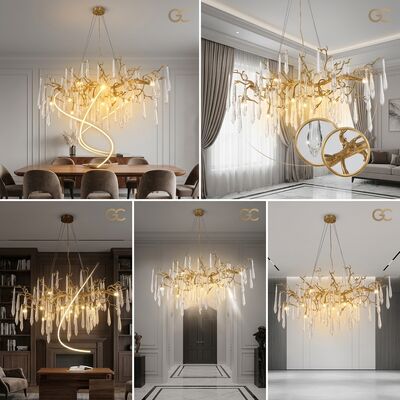 Custom Linear Chandelier Long Bar Pendant Light Minimalist Design Suited For Conference Center Meeting Room