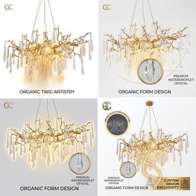 Bespoke Branch Chandelier Artistic Tree Pendant Lighting Fixture Ideal For Boutique Hotel Resort Club Lobby