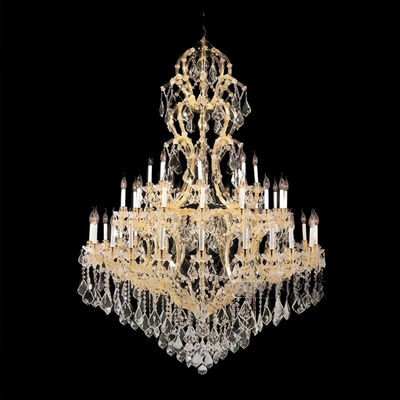 Compact Crystal Candle Chandelier E14 LED Pendant Light For Bedroom Hotel Living Room