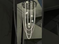 Long Necklace Marble Beads Connector Pendant Lamp Buddhist Prayer Beads