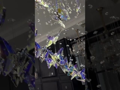 Crystal Butterfly Ceiling Mounted Pendant Light Luxury Ceiling Lamps