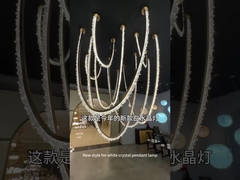 Customized Natural White Crystal Hanging Lights