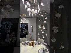 Art Glass Modern Stainless Steel Chandelier