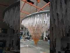 Modern Art Deco Customizable Big Hotel Lobby Hand Blown Glass Led Chandelier