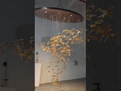 Handmade Murano Glass Lighting Indoor Light Maple Leaf Chandelie