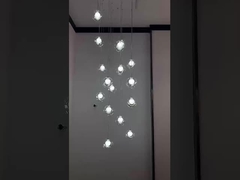 Stair Long Glass Ball Hanging Lamp LED Ceiling Light Creative Home Lighting Modern Chandelier