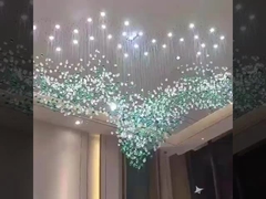 Lobby Crystal Round Shape Custom Chandelier Pendant Lamp K9