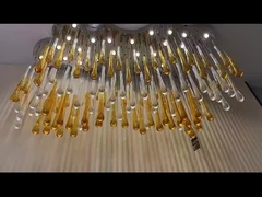 Nordic Duplex Building Light Luxury Crystal Creative Water Drop Chandelier