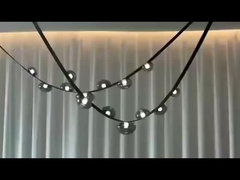 Hotel Lobby Black Chandelier Villa Decoration Design Leather Pendant Lamp for Living Room