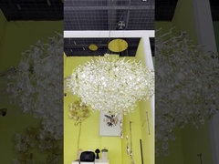 Indoor Living Room Staircase Modern High Ceiling Chandelier with Dimmable Aluminum Acrylic LED Light