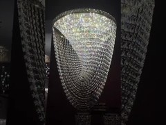 Luxury Hotel Lobby Decorative Gold Big Size Customized Modern Led Ceiling Chandelier