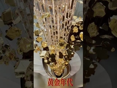 Custom Lighting Fixtures Art Glass Large Foyer Chandelier Lighting OEM ODM