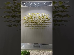 High End Places Round Gold Large Foyer Chandelier Customized Lighting Solutions