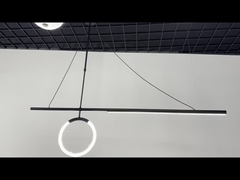 3200-6500K Color Temperature Golden Acrylic Hanging Pendant Light For Hotel Staircase